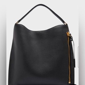 Tom Ford Large Alix Hobo Bag in Black leather